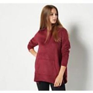 AnyBody Fleeced Back French Terry Poncho Top
